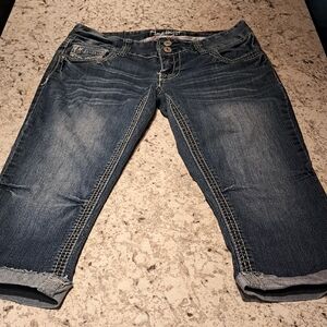 Amethyst Jeans Dark Blue Cropped Denim